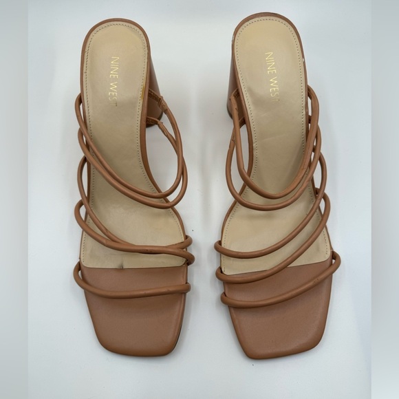 Nine West Getcha Block Heel Sandal Tan - Picture 2 of 10